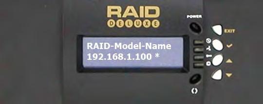 2.1.1.3 LCD IP Address in Dual Controller Mode In dual controller mode, the Disk Array has 2 IP addresses which can be accessed separately. By default, the IP address of Controller 1 is shown.