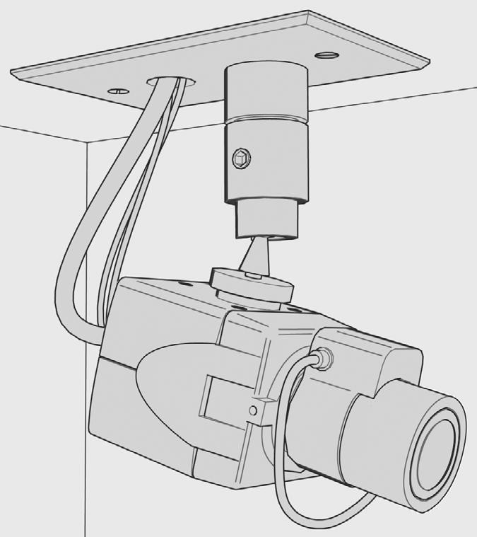 Installation CEILING MOUNT Figure 1. Ceiling Mount Installation To install the mount to a ceiling refer to Figure 1, and then complete the following steps: 1.