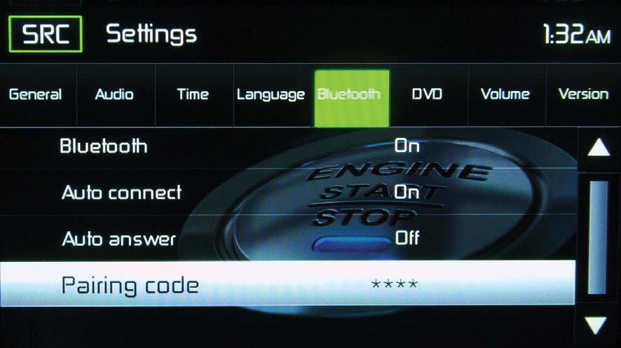 BT Sub-Menu Features The BT audio capabilities can be used for wireless phones hands free applications.