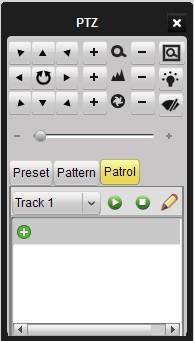 Figure 5.7 PTZ Pattern 5.4.3 Patrol After adding two or more presets for one channel, you can set a patrol with presets for PTZ. To add a patrol path for the PTZ, 1.