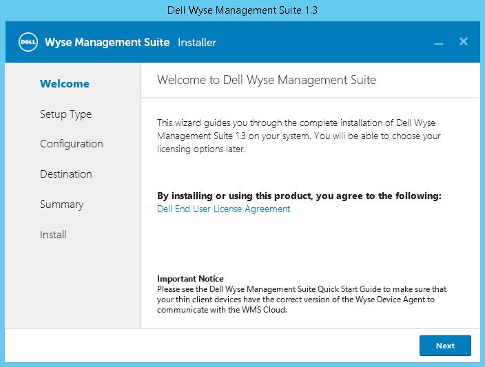 Figure 1. Welcome screen 3 On the Setup Type page, select the components that you want to install, and click Next.