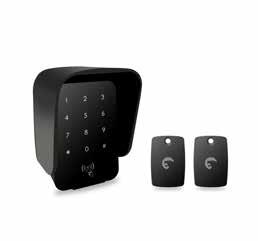 Features Wireless frequency : Encoded 433MHz Transmission distance : 20m (in open area) Power supply Keypad : 1x CR2477 3V (included) Low battery notification Up to 60 users with secure connection