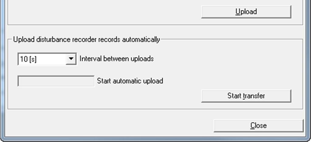 Upload records from selected disturbance recorders (Transfer disturbance records to computer) 4. Delete all disturbance records 3.5.7.