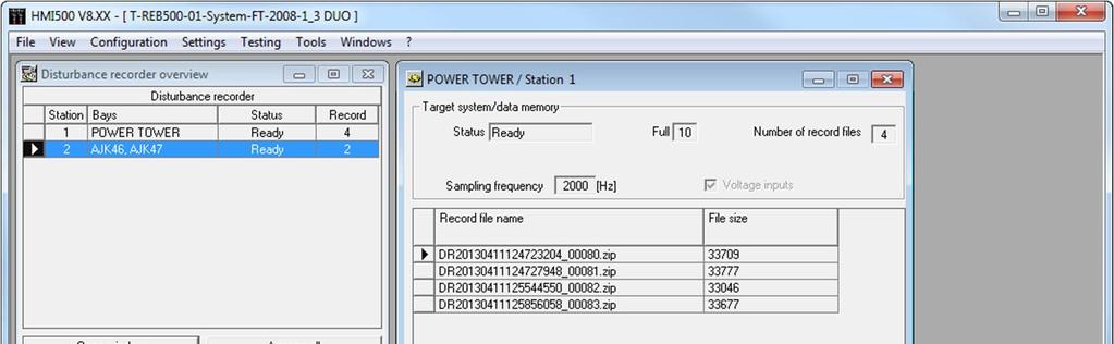 Section 3 1MRK 500 121-UEN 3.5.7.3 Detailed view ( Open window ) Dialog for viewing individual bay units and processing records.
