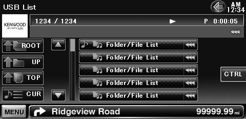 [FOLD]/ [Flist] Displays the folder list. [Plist] Audio File in USB Displays the play list. [SLIDE] Audio File, JPEG Displays images in the folder currently being played one after another.