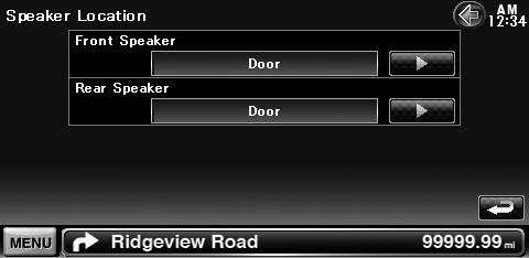 Car Type (DTA) Setup You can setup the car type and speaker network, etc. Display the Car Type Setup screen Touch [ ] > [ ] > [Audio SETUP] > [Car Type].