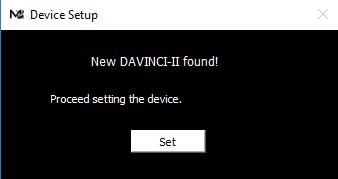 CONNECTION OF DAVINCI-II VIA USB CABLE At the first connection it is necessary to configure your DaVinci-II so that, every time the USB cable is connected, MAAT can recognize it and automatically set