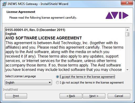 Read the Avid Software License Agreement. 7.