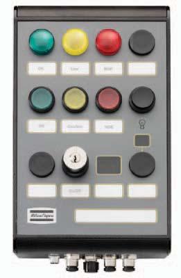 The Operator Panel offers a high flexibility including configurable switches, lamps and buttons as well as displays and external I/O s.
