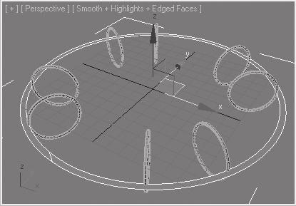 16 Select the Inner Horizontal Circular shape. The splines are now joined together into one shape. 17 Click on the Attach button again to exit the tool. 18 Right -click the newly created shape.