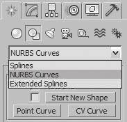 **Insert Figure8_09.png** NURBS Curves tools NURBS mathematics is complex; they were created specifically for digital 3D modeling.