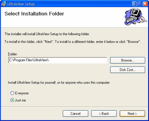 location to install the software;