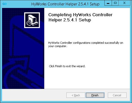 HyWorks Controller v2.5 GA configurations are done and is ready for further configurations. CHAPTER 4 TROUBLESHOOTING ERROR APPROPRIATE.