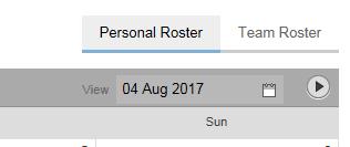 Please note that the roster will always display Monday to Sunday regardless of the date selected.
