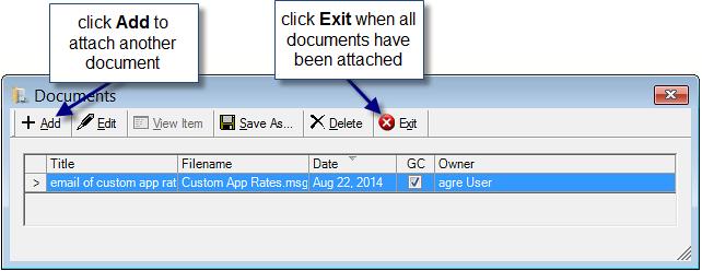You can attach more than one document to an activity by clicking Add again.