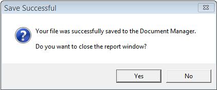 Once the PDF has been saved to the Document Manager, agrē can close the report or leave