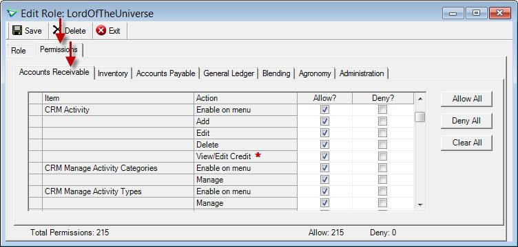 Managing CRM Activity Security To allow permissions to use and to manage (setup the dropdown lists) CRM Activities, and to allow