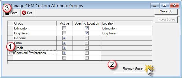 Removing Attribute Groups If an attribute group is empty it can be permanently removed. If it contains attributes, you would need to remove them before the group could be removed.