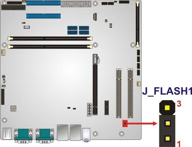 Figure 4-12: Flash Descriptor Security Override Jumper Location 4.3.5 PCIe x16 Interface Setup The PCIe x16 interface setup is made through the BIOS options in Chipset PCH-IO Configuration BIOS menu.