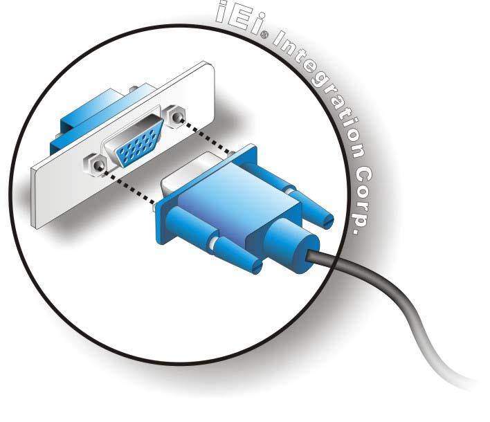 Figure 4-20: VGA Connector Step 4: Secure the connector.