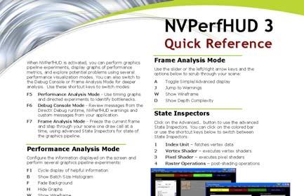 NVPerfHUD - QuickRef This handy