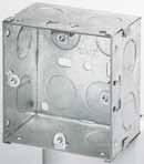 WA102 Galvanised Steel Boxes 1 Gang 16mm Deep Galvanised