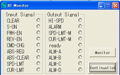 Operating program (Description of screen, IO monitor) IO monitor The monitor reads and displays the status of the input and output signals of the CN2 (control input/output connector) of HA-655/675.