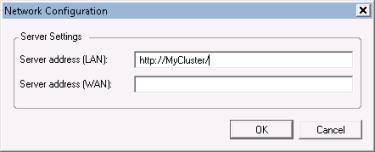b) In the Edit Registered Service window, change the URL address of the log service to the URL address of the cluster.