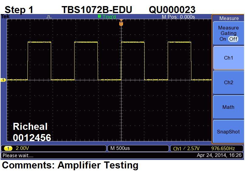 The test results, which include snapshots of the oscilloscope with step number, instruments' S/N, student's name and comments, can be downloaded locally, or archived on the lab server for future