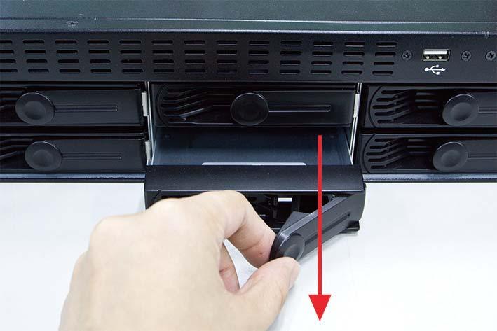 5. Pull out the tray further to be removed.
