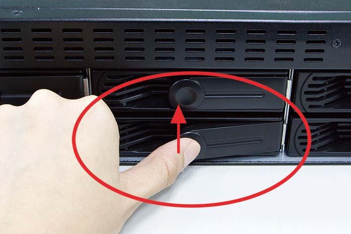 9. Secure the tray by pushing in the latch, which locks the tray with the unit. 2.1 Rack Mounting To install the in a 19-inch standard rack, please follow the instructions described below.
