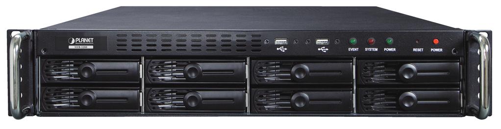 32-Channel Rack Mount Network Video Recorder with 8-bay Hard Disks Dimensions (W x D x H) z 430 x 505 x 85 mm The full version of CMS software can be purchased additionally to manage up to 1,024