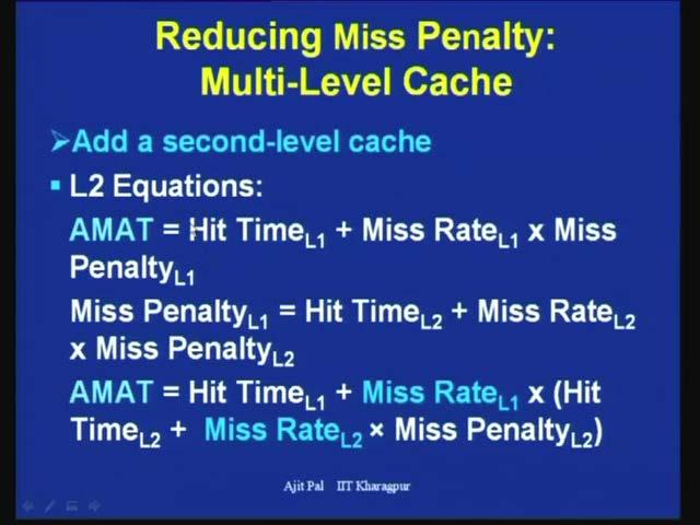 First let us focus on multi level cache, so whenever we go for multi level cache we have to use modifier or definition about miss rate.