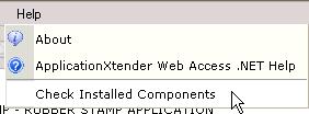 e. Save 11. Frm the webxtender Help Menu Check Installed Cmpnents a.