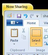 When finished sharing either the desktop or particular programs, click the Stop Sharing button at the top of your screen: To end your participation in the