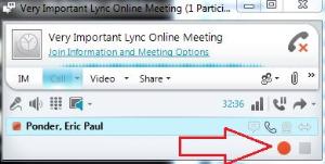 Recording an Online Meeting If you'd like to record a meeting and have permissions to do so, click the red dot at the bottom right portion of the meeting