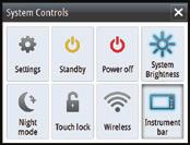 Item 1 Application panel 2 Instrument bar 3 System controls
