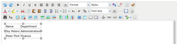 In the Tables pop-up window, enter the number of columns and rows for the table in the Cols and Rows fields. Click on Insert. 3.