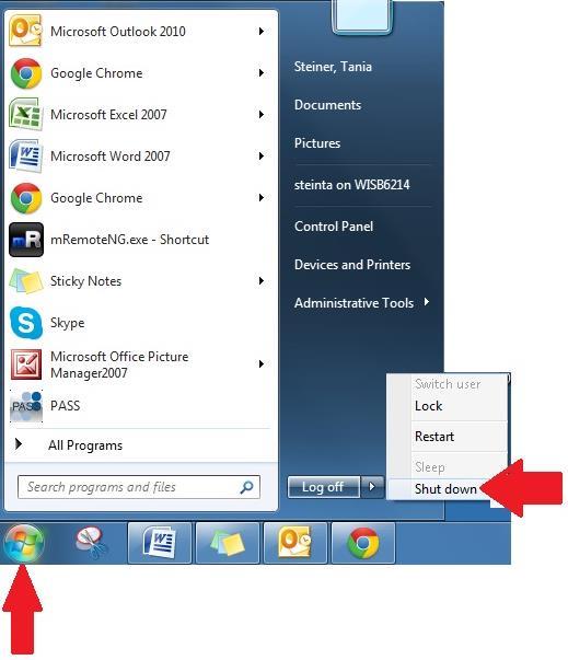 File Structure To locate your personal drive (P:), click on the Start button and choose the folder with your name on it.