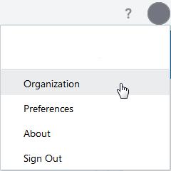 Step 5: Access the Organization configuration screen by clicking on the bubble on the upper right side of the DCS screen. Step 6: Create a new VM Template.