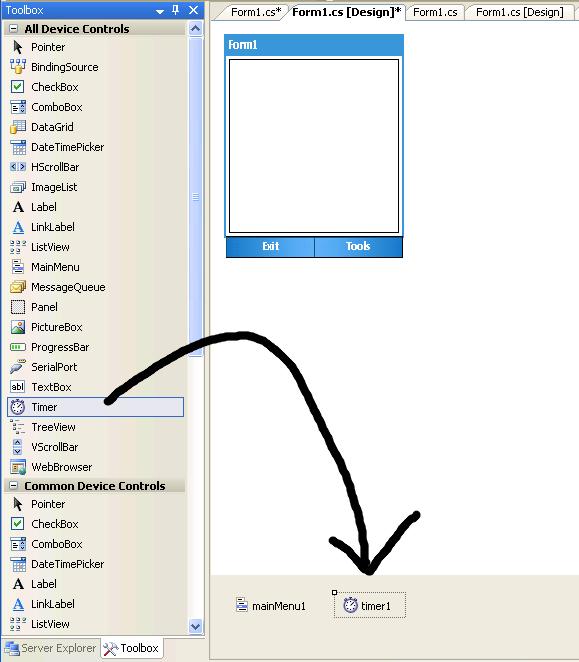 Figure 8 If you canʼt see the properties window then select View->Properties from the main menu.