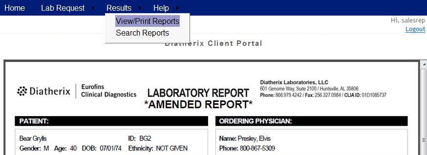 It is recommended to choose all reports as shown above so that all available reports will print. Search Reports: Use this option as a tool to check status of your reports.