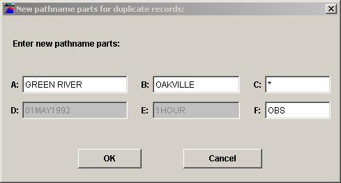 Chapter 4 Utilities HEC-DSSVue User s Manual Figure 4.15 HEC-DSSVue Copy Records into HEC-DSS File Dialog Box 4.
