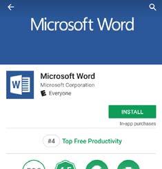 "No available apps." To open Word, Excel or other Office documents go to the App Store and install the appropriate Office application.