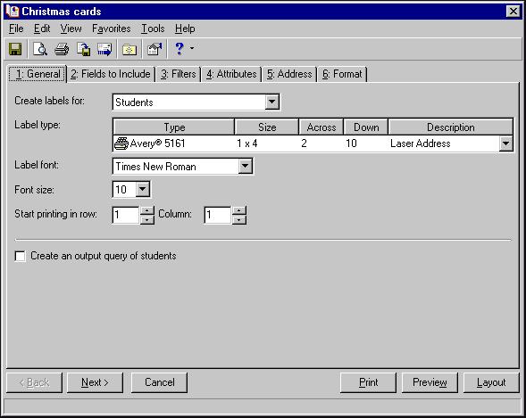 10 C HAPTER Finding and Opening a Saved Mailing You can edit the parameters of a mailing saved in Blackbaud Student Information System. For this procedure we focus on opening and editing labels.
