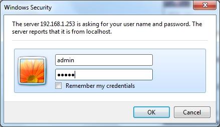 Figure 4-5 Login by default IP address After a moment, a login window will appear. Enter admin for the User Name and Password, both in lower case letters.