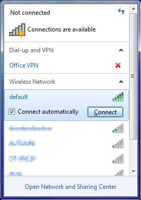 This built-in wireless network connection tool is similar to wireless zero configuration tool in Windows XP.