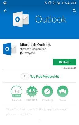 Install Outlook and InTune Company Portal Job Aid: Outlook for Mobile - Android Install