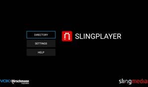 Using the remote control to navigate the on-screen keyboard, enter the e-mail address and password associated with your Slingplayer account.