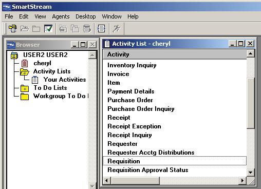 Finding A Purchase Order Number From A Requisition Number Click anywhere in the "Activity List" box.